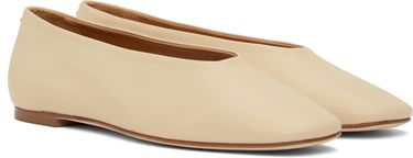 Skopleje Aeyde Aeyde Kirsten Leather Ballerina Flats Beige | A11-FL-MANS8MFL-0122-957-007, 3