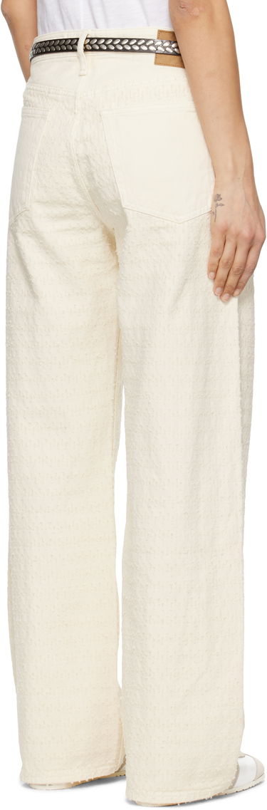 Bukser rag & bone rag & bone Logan Mid-Rise Wide Leg Jeans Hvid | WDD25S2935RGET, 2