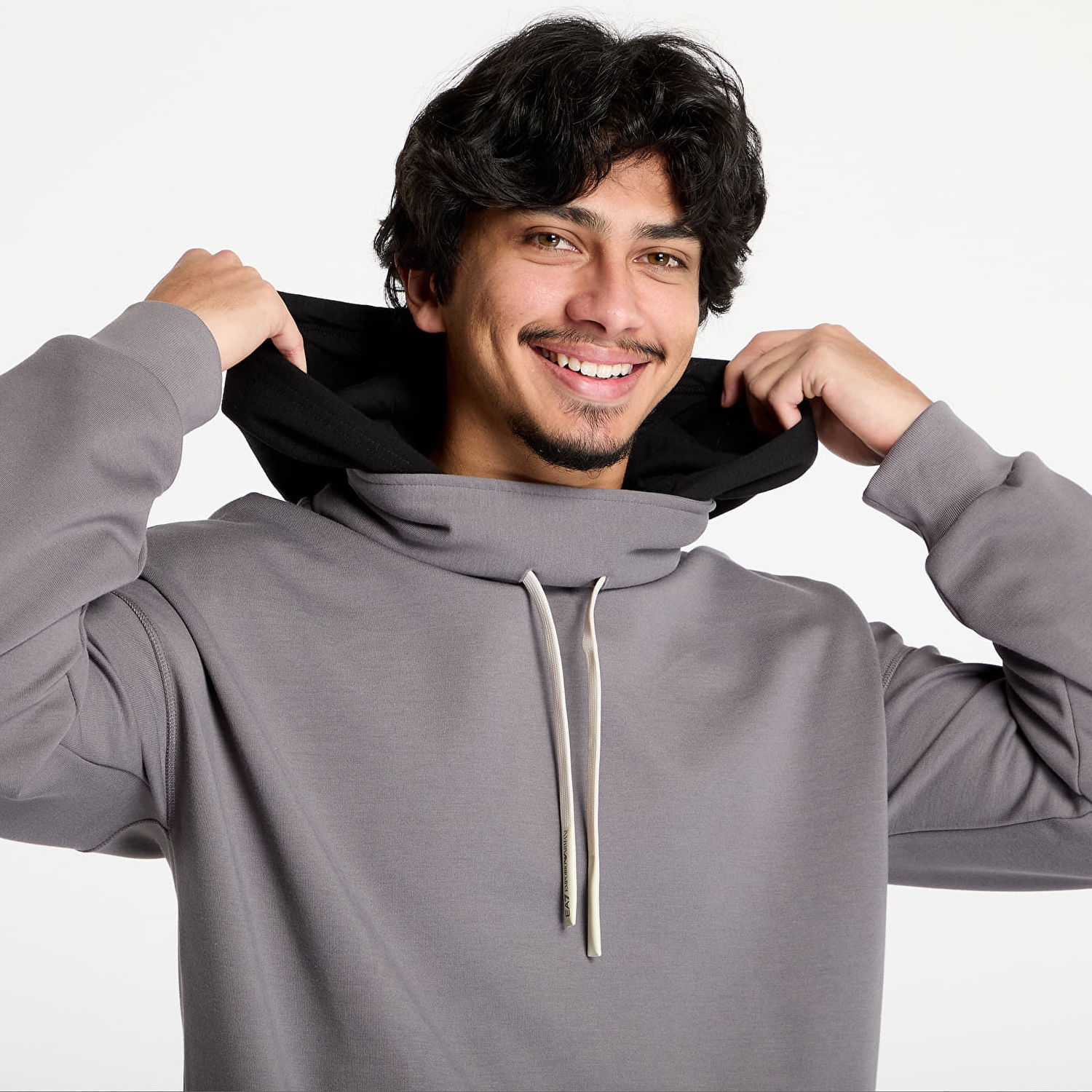 Sweatshirt Emporio Armani Volcanic Glass Hoodie Grå | 7M000020AF10443U8094, 1