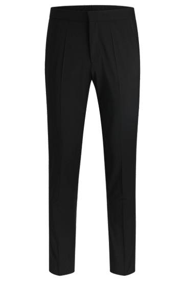 Bukser BOSS Extra Slim Fit Stretch Wool Blend Trousers Sort | 50476482