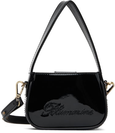 Håndtaske Blumarine Mini Rhinestone Shoulder Bag Sort | P344W001A, 0