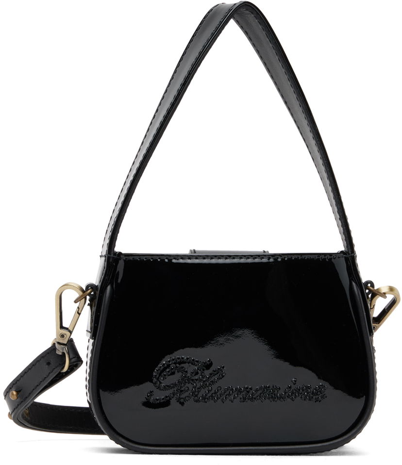 Håndtaske Blumarine Mini Rhinestone Shoulder Bag Sort | P344W001A