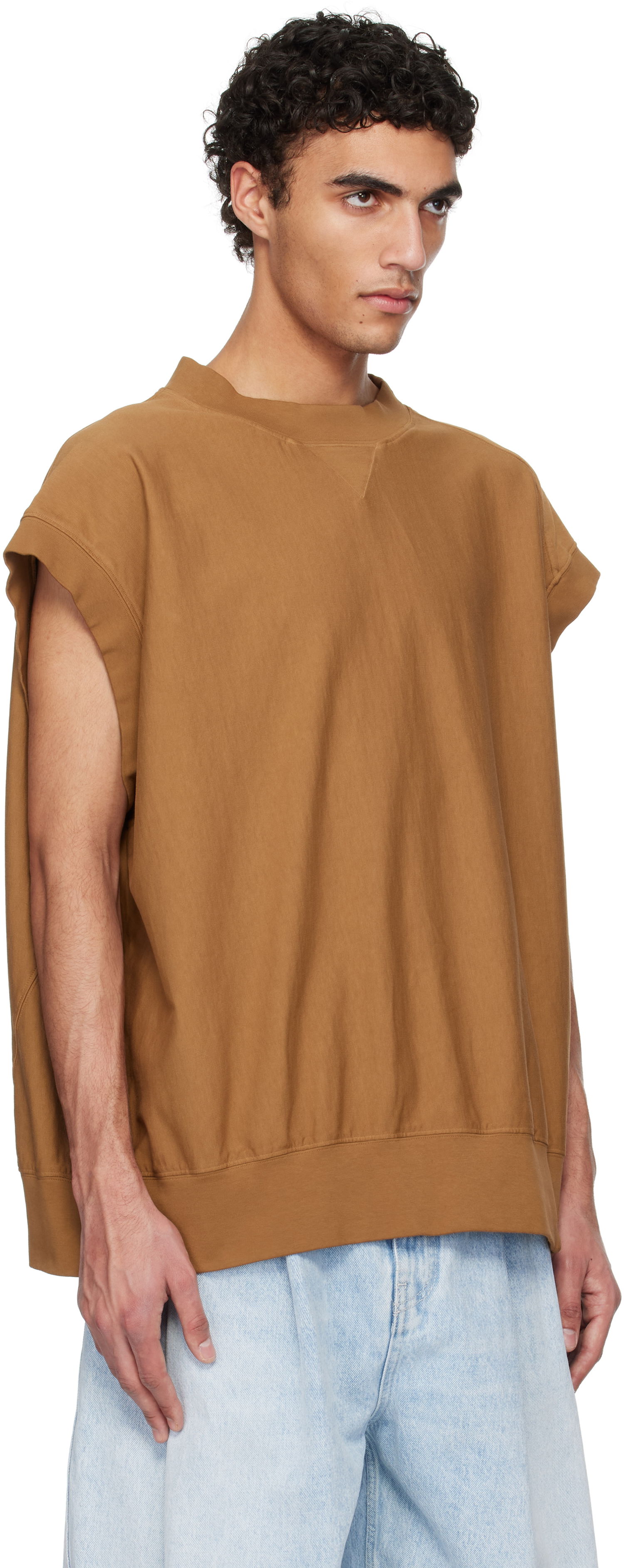 Sweater HED MAYNER Hed Mayner Cap Sleeve Sweatshirt Brun | HMMA70013T-HA082A, 1