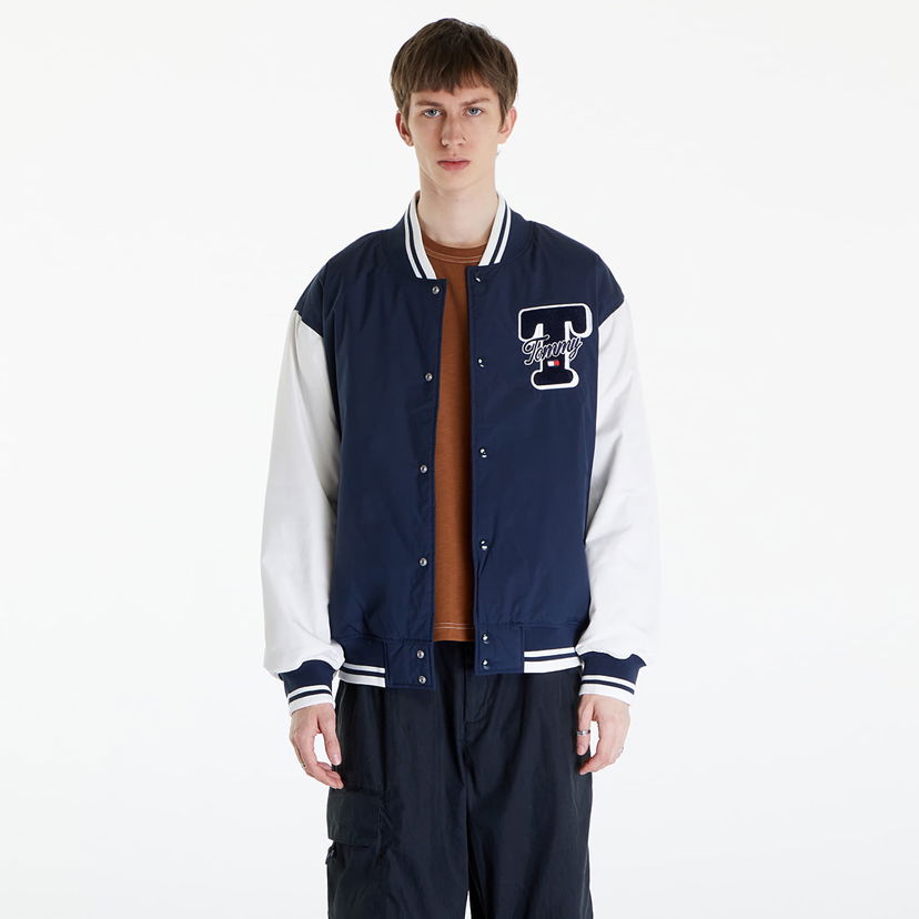 Bomberjakke Tommy Hilfiger Colorblock Varsity Jacket Blue Mørkeblå | DM0DM18702 C1G