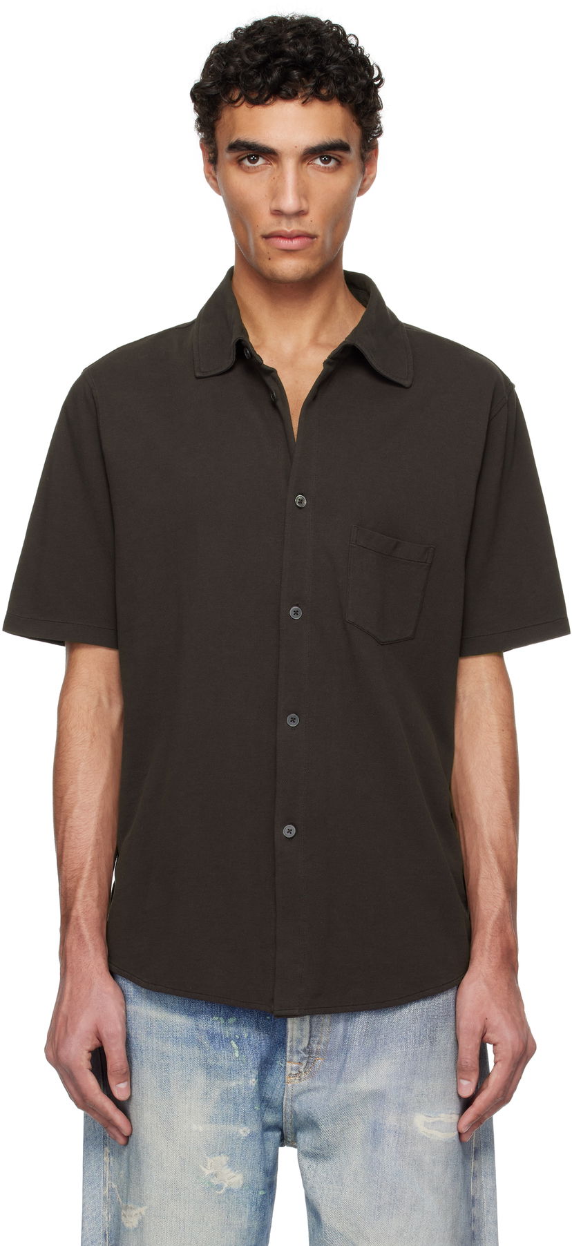 Skjorte OUR LEGACY Our Legacy Analog Short Sleeve Shirt Brun | M2256AD
