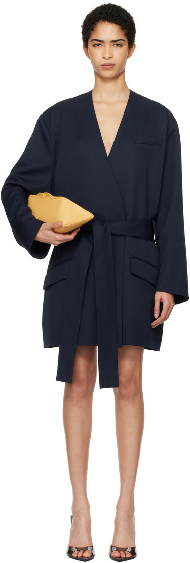 Kjole The Attico Attico Wrap Blazer Mini Dress Mørkeblå | 250WCC00080 WWW046AA, 0