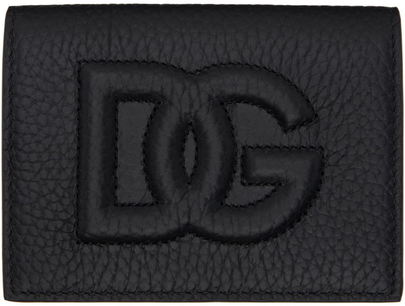 Tegnebog Dolce & Gabbana Logo Leather Card Holder Sort | BP1643AT489