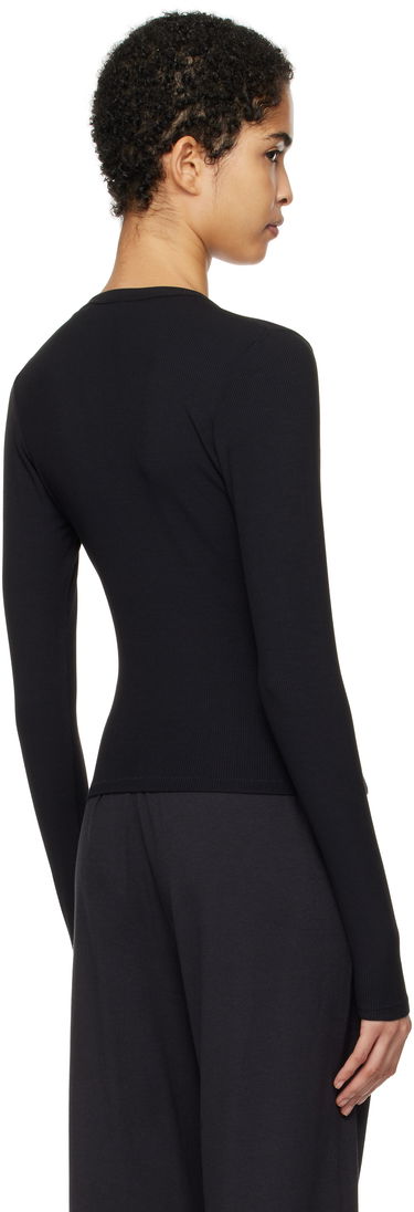 Sweater SKIMS Lounge Knit Cardigan Sort | LS-LST-6742W, 2