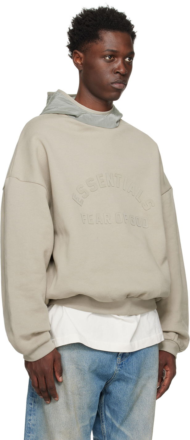 Sweatshirt Fear of God Essentials Nylon Fleece Hoodie Grå | 202SP244315F, 1