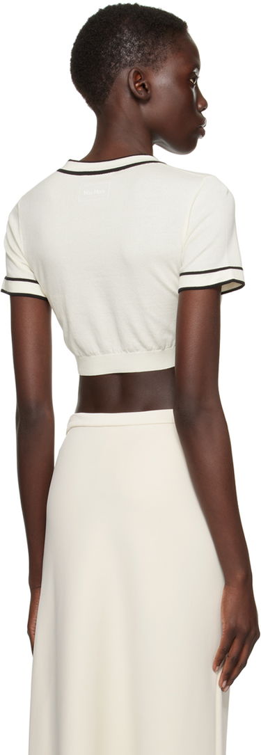 Crop top Max Mara Max Mara Uscio Cropped T-Shirt Hvid | 2411361042600, 2