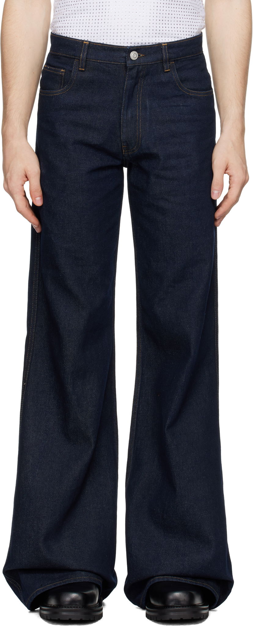 Jeans Coperni Coperni Wide Leg Jeans Blå | COPP95F2013MEN