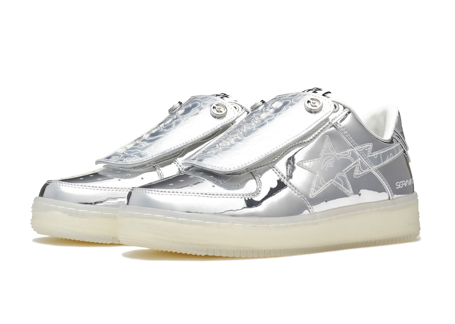 Sneakers og sko BAPE Hajime Sorayama x Bape Sta Low "Silver" Metalisk | 001FWH231950_SVR, 0