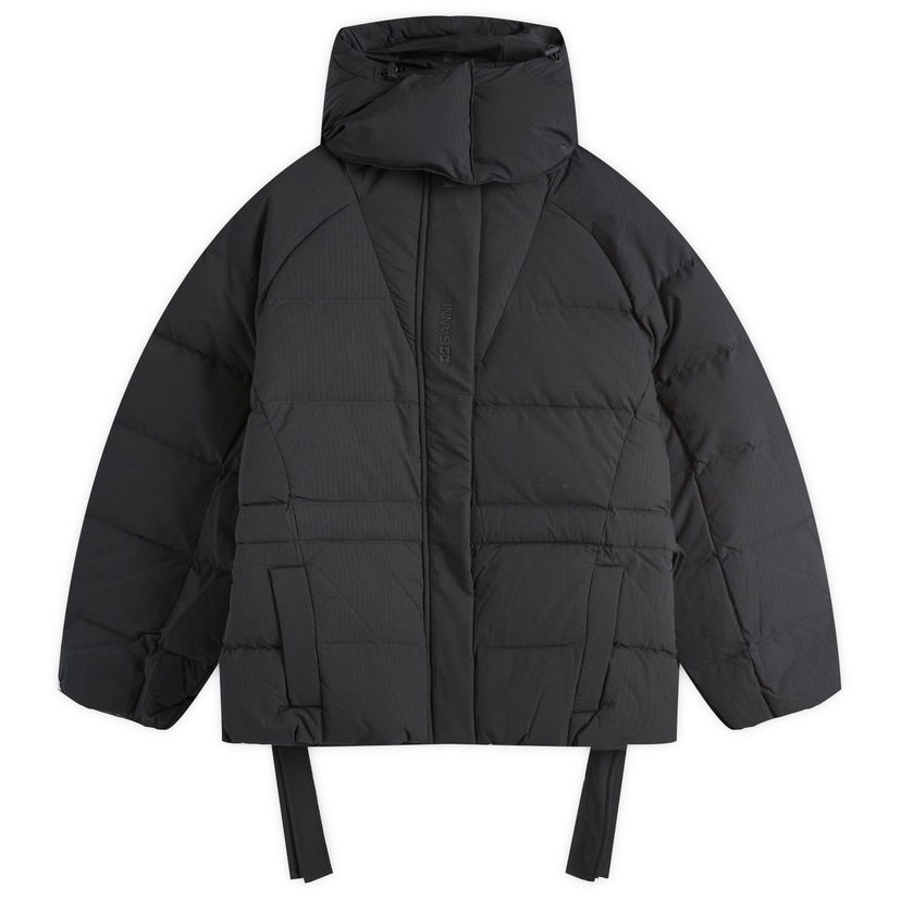 Puffer jakke GANNI GANNI Tech Seersucker Oversized Puffer Jacket, Size X-Large Sort | F9496-099