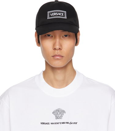 Kasket Versace Versace Embroidered Drill Cap Sort | 1010746_1A11316, 0