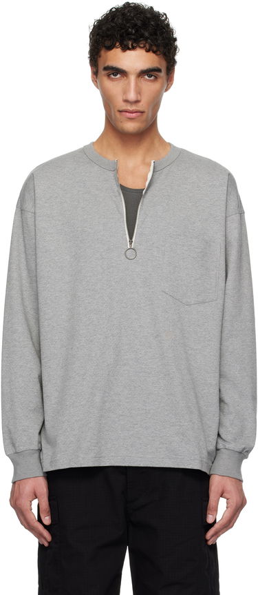 Sweatshirt NANAMICA nanamica Half Zip Long Sleeve T-Shirt Grå | S25SH013U, 0