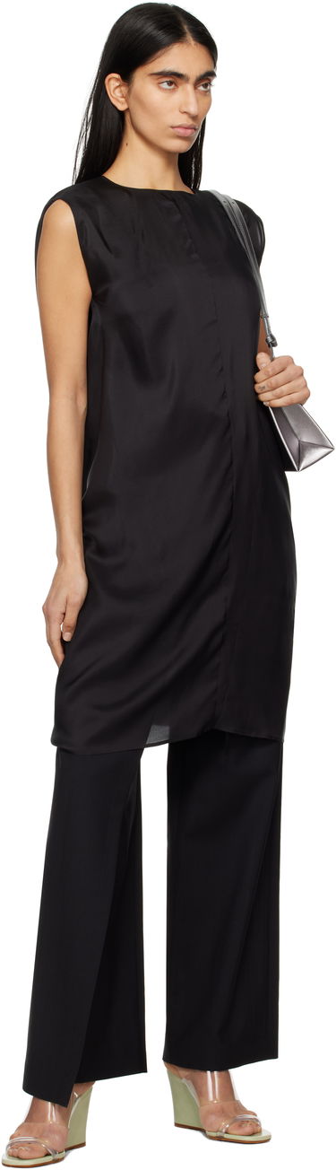 Kjole Maison Margiela MM6 Maison Margiela Silk Shift Midi Dress Sort | S52DA0064 M35244, 3