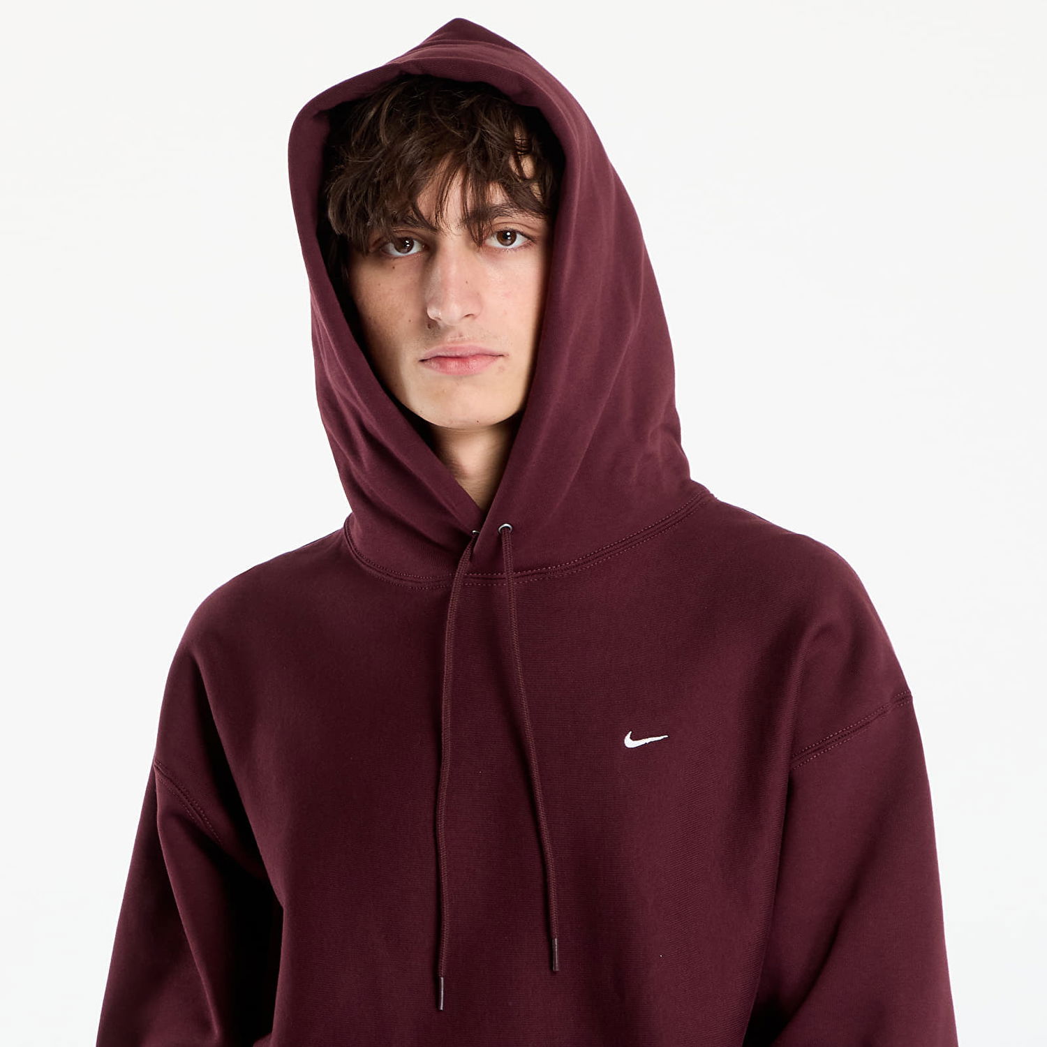 Sweatshirt Nike Solo Swoosh Pullover Hoodie Bourgogne | HV1082-652, 1
