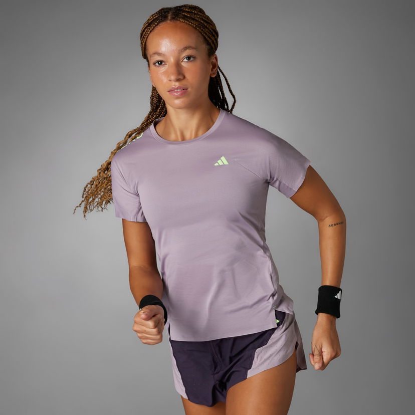 T-shirt adidas Performance Adizero Running T-shirt Lilla | IN0165