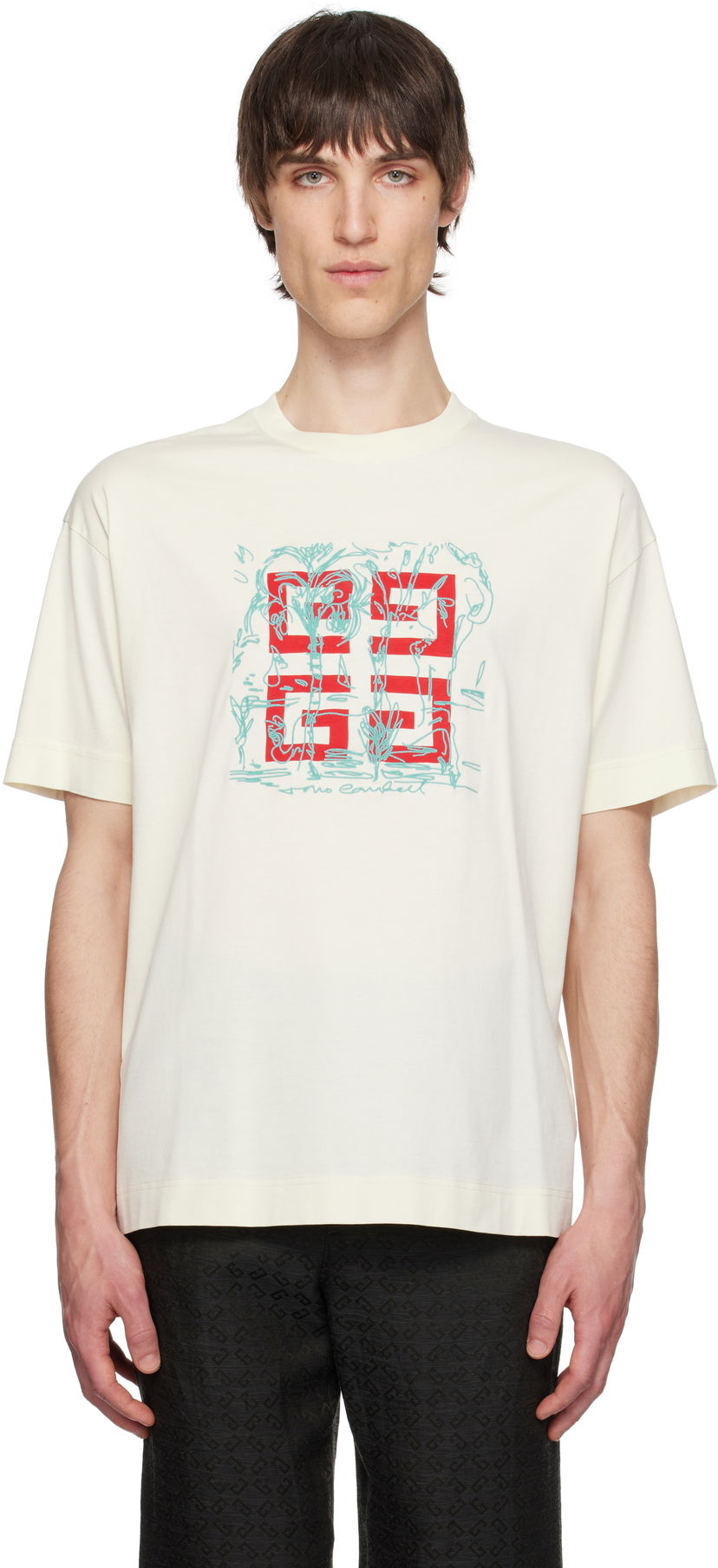 T-shirt Givenchy Givenchy 4G Regular Fit T-Shirt Hvid | BM71MG3YQD105