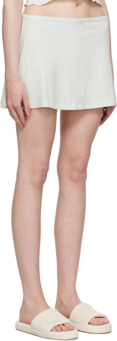 Nederdel SKIMS SKIMS Drop Needle Pointelle Miniskirt Grøn | SK-SKT-8968W, 1