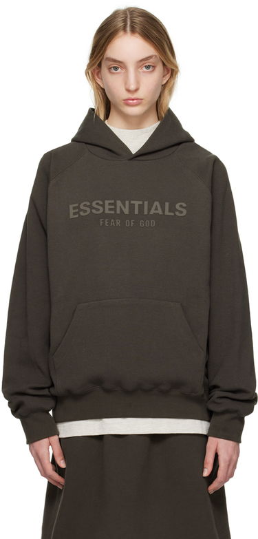 Sweatshirt Fear of God Fear of God ESSENTIALS Raglan Waffle Knit Hoodie Brun | 192BT224020F, 0