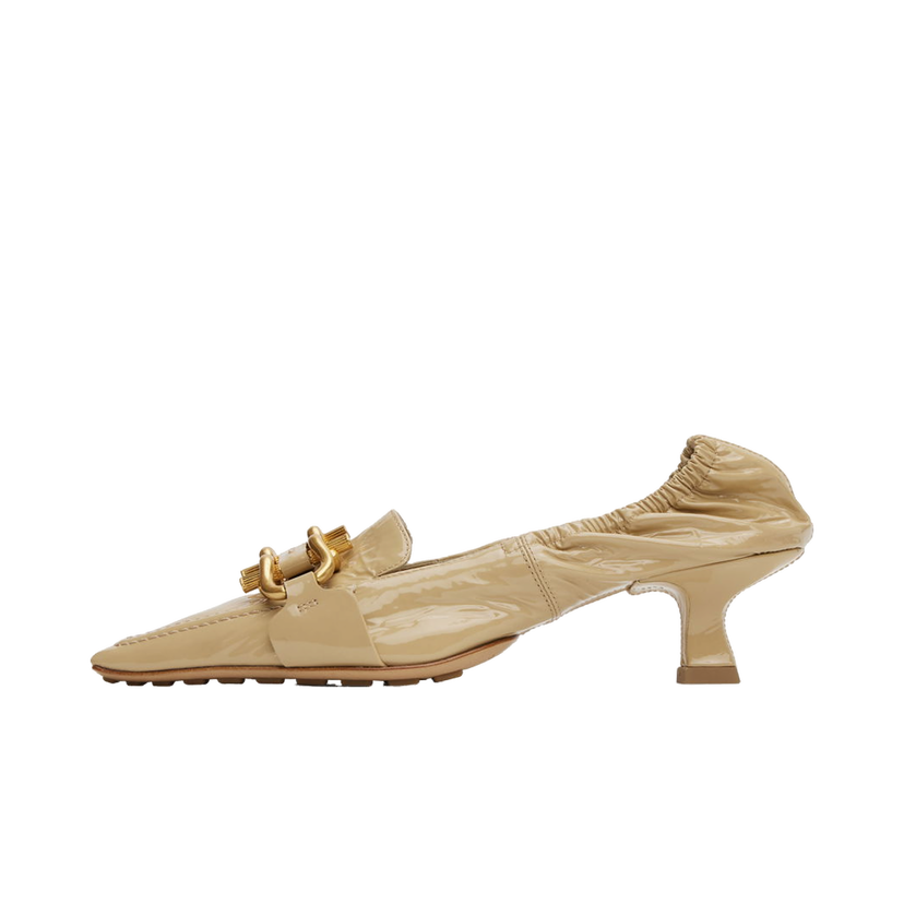 Sneakers og sko Bottega Veneta Patent Leather Buckle Pumps Beige | 708897 V28Q0