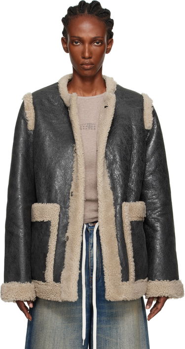 Jakke Maison Margiela MM6 Maison Margiela Sports Shearling Jacket Sort | S52AM0330 M07010, 0