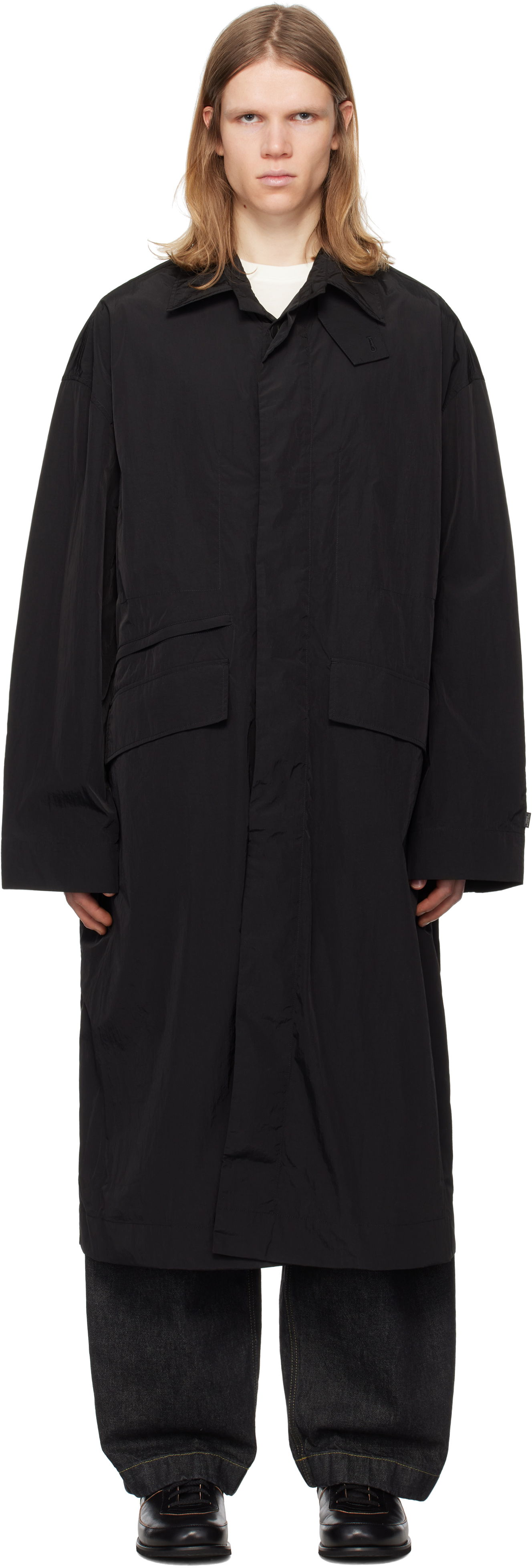 Regnfrakke Studio Nicholson Studio Nicholson Rizz Coat Sort | RIZZ SNM - 1328, 0