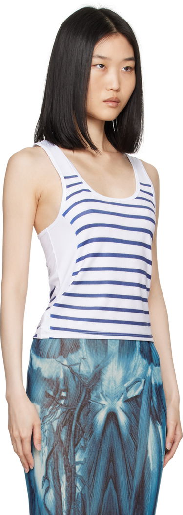 T-shirt Jean Paul Gaultier Jean Paul Gaultier Striped Turtleneck Top Hvid | 24/30-F-TO198-J559-015900, 3