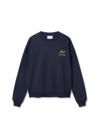 Navy Blue Embroidered Sweatshirt