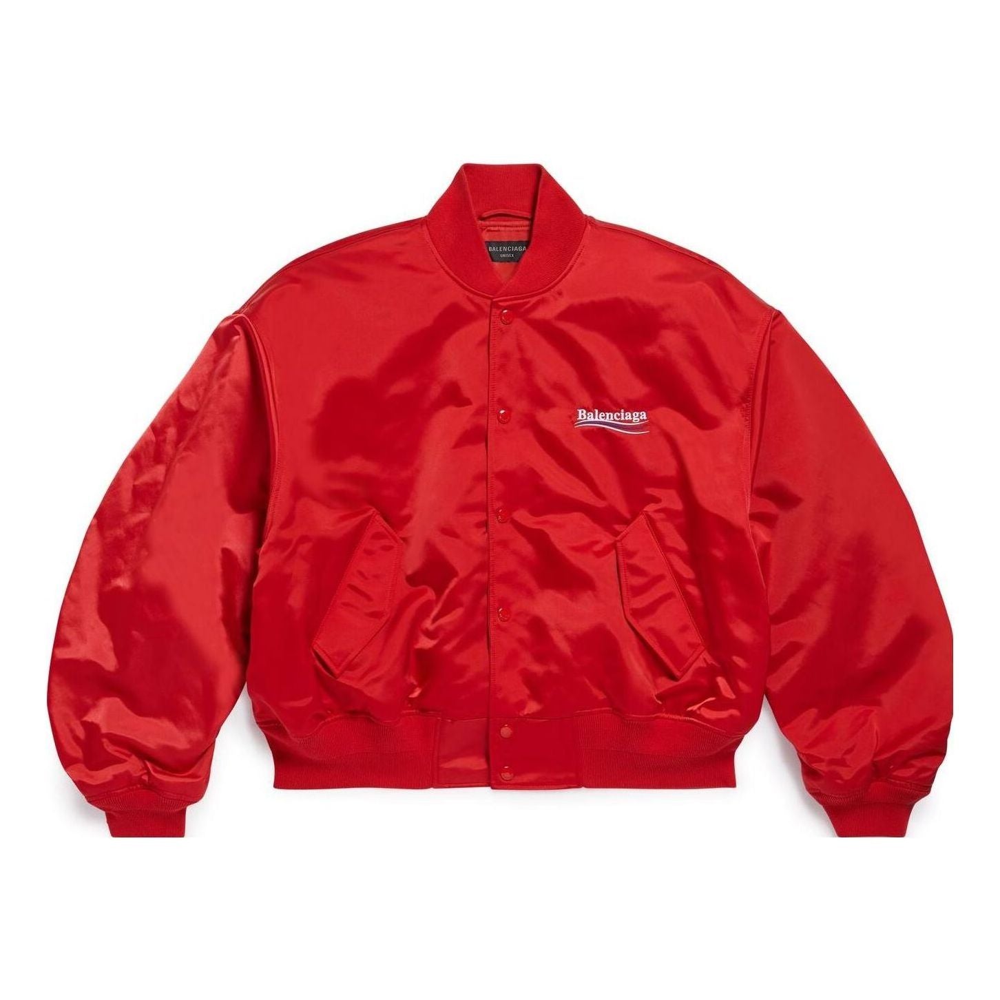 Bomberjakke Balenciaga Political Campaign Satin Bomber Jacket Rød | 763434TYD316460, 0
