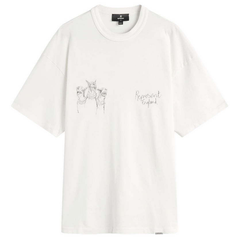 T-shirt Represent Clo Represent Hand Drawn Thoroughbred Dogs T-Shirt Hvid | MLM100383-72