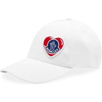 Kasket Moncler Heart Logo Baseball Cap Hvid | 3B000-0U162-23-001, 1