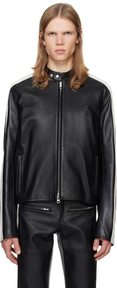 Jakke Courrèges Courrèges Contrast Biker Jacket Sort | 324LBL199CV0005, 0