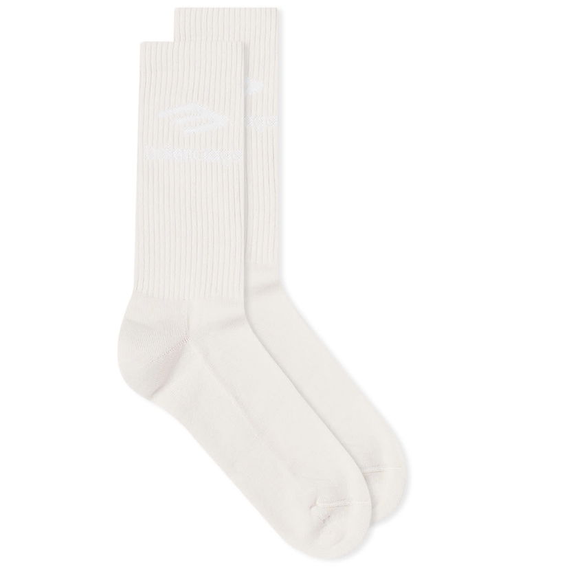 Sokker Balenciaga Logo Socks Hvid | 789032-4E2B7-9177