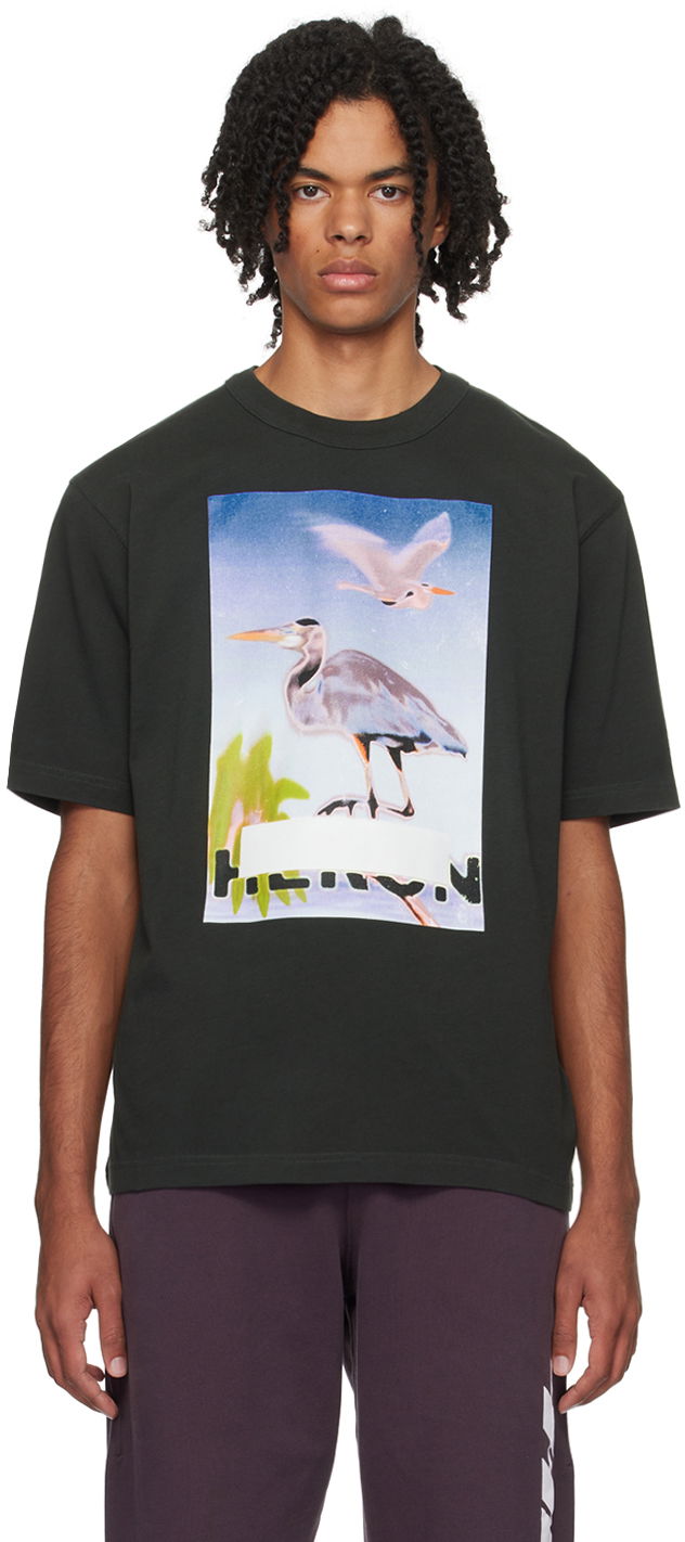 T-shirt HERON PRESTON Censored Heron T-Shirt Sort | HMAA032F23JER0031037, 0
