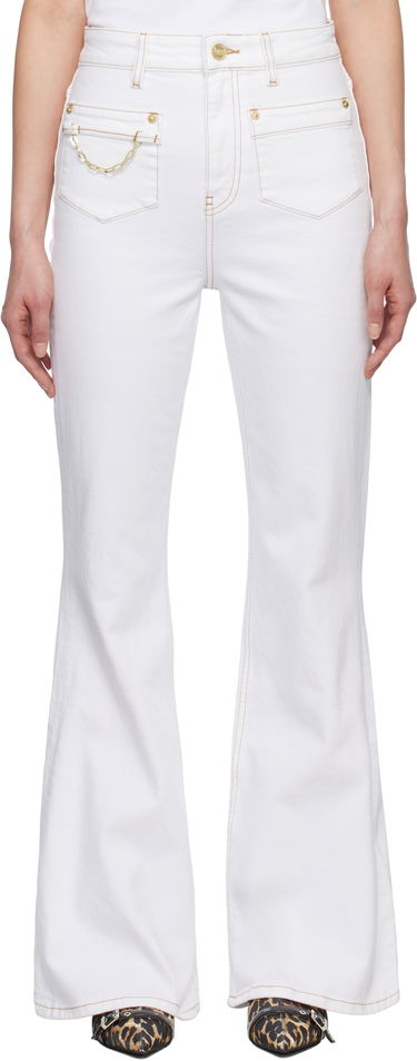 Jeans GANNI GANNI Goddi HW Flare Jeans Hvid | J1659, 0