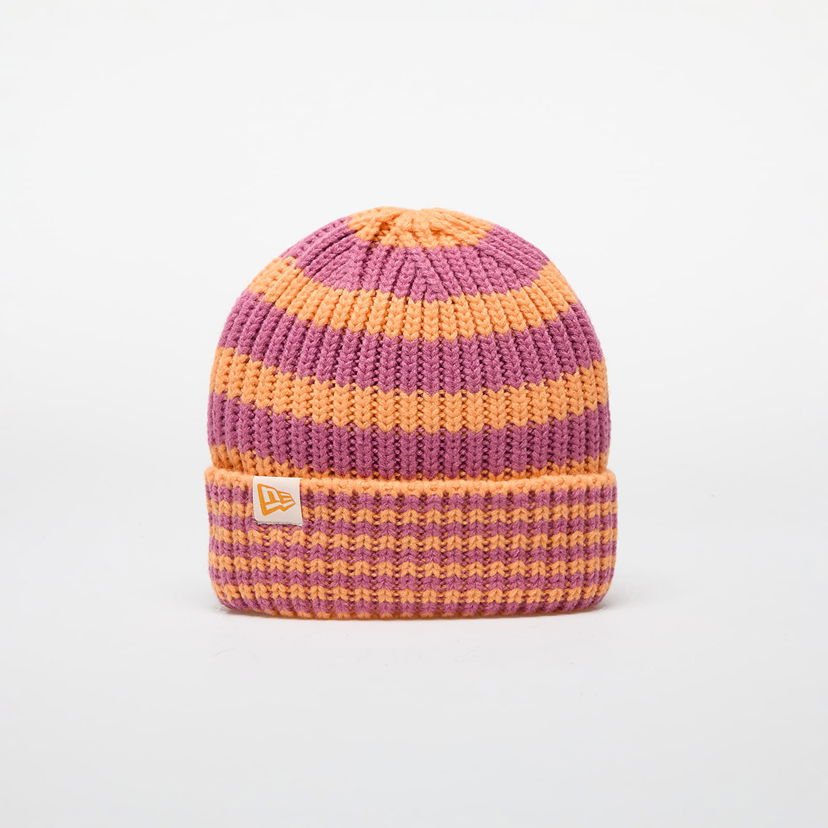 Hat New Era Hat Knit Medium Stripe Beanie Orange Glaze Universal Orange | 60565459