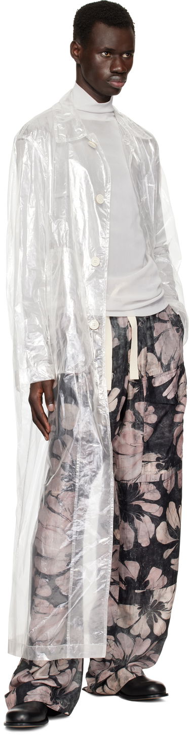 Regnfrakke Dries Van Noten Dries Van Noten Transparent Nylon Long Coat Hvid | 251-020213-1257, 3