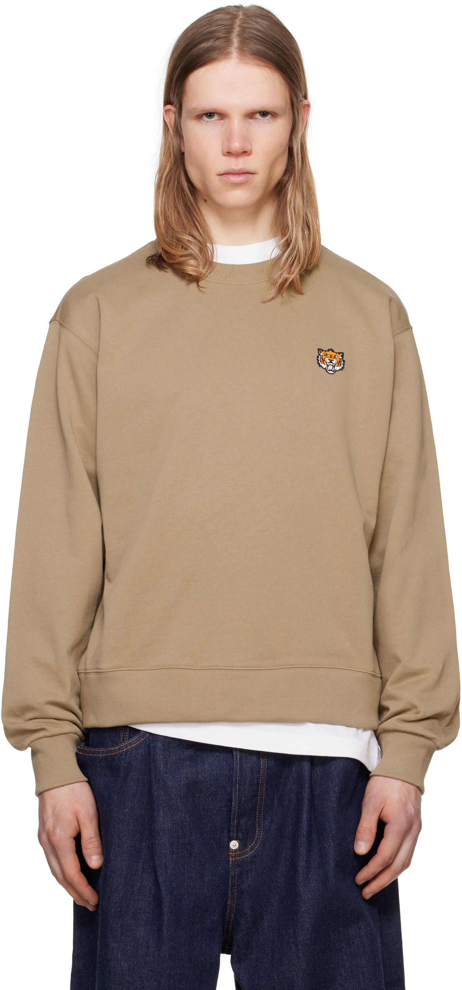 Sweater KENZO Kenzo Paris 'KENZO Happy Tiger' Embroidered Sweatshirt Brun | FF55SW2624MF, 0