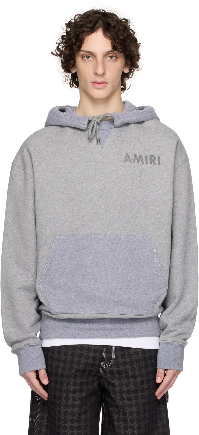 Sweatshirt AMIRI AMIRI Stencil Oversized Hoodie Grå | AMJYHD1121
