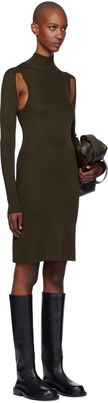 Kjole Helmut Lang Helmut Lang Air Turtleneck Midi Dress Grøn | O06HW704, 1