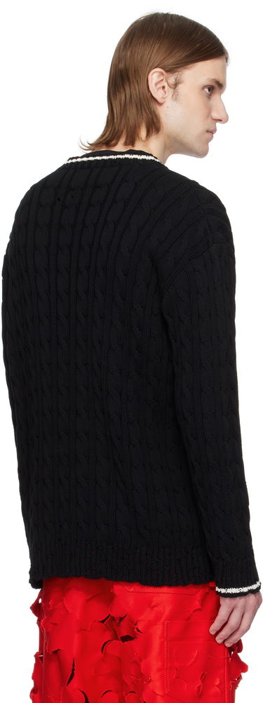 Sweater Marni Dishevelled Cable Cotton Gauge 5 Sweater Sort | GCMG0425Q0 UFC656, 2