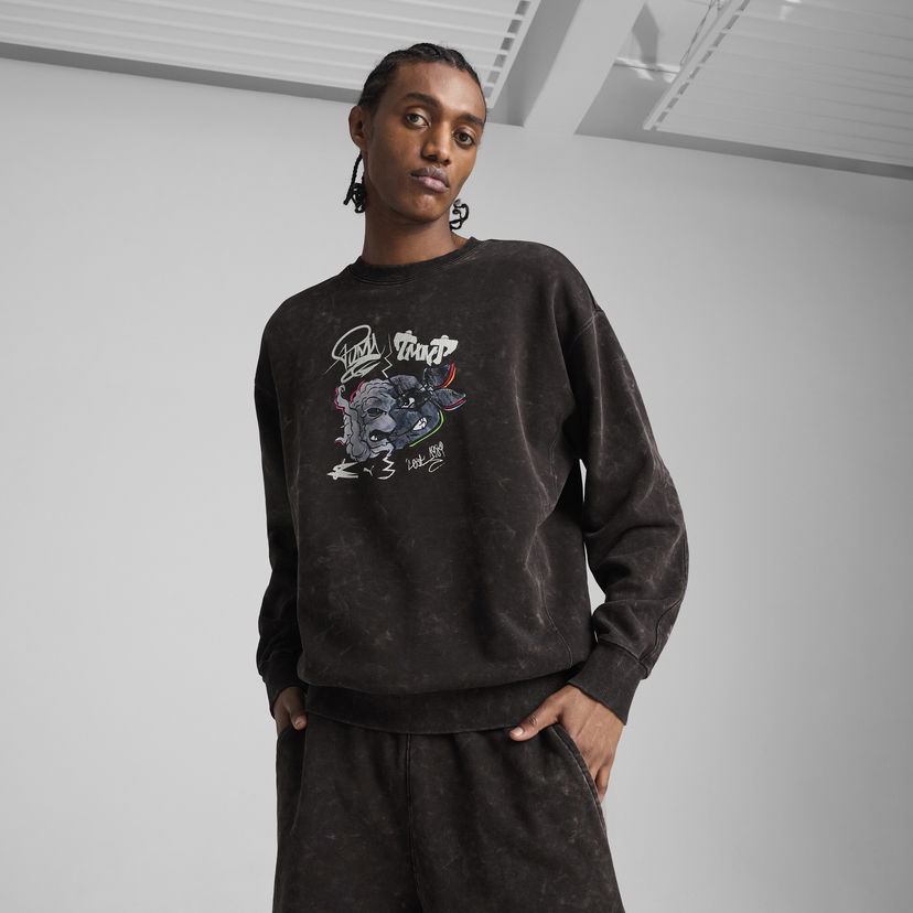 Sweatshirt Puma PUMA x TMNT Relaxed Fit Graphic Sweatshirt Sort | 630100_01