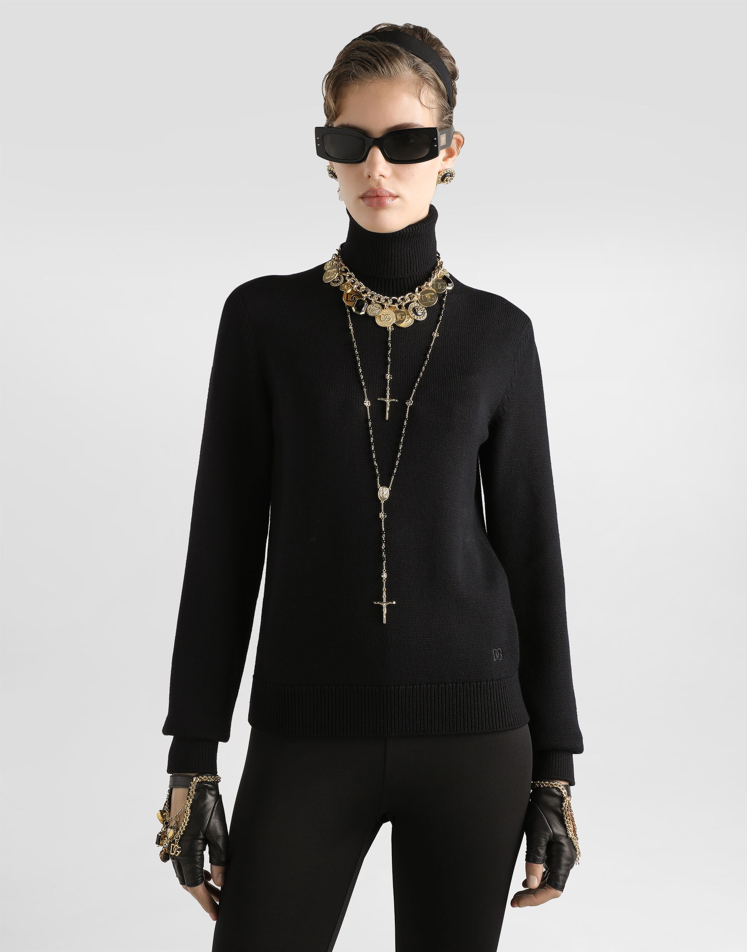 Sweater Dolce & Gabbana Dolce & Gabbana Wool Turtleneck Pullover Sort | FXW13ZJCVXNN0000, 1