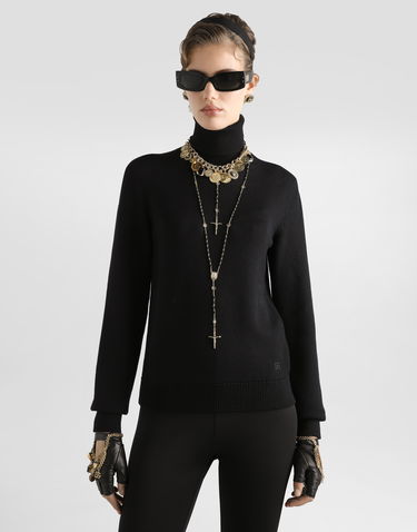Sweater Dolce & Gabbana Dolce & Gabbana Wool Turtleneck Pullover Sort | FXW13ZJCVXNN0000, 1