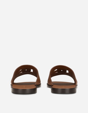Tilbehør Dolce & Gabbana Dolce & Gabbana Calfskin Sliders Brun | A80397AO60281236, 2