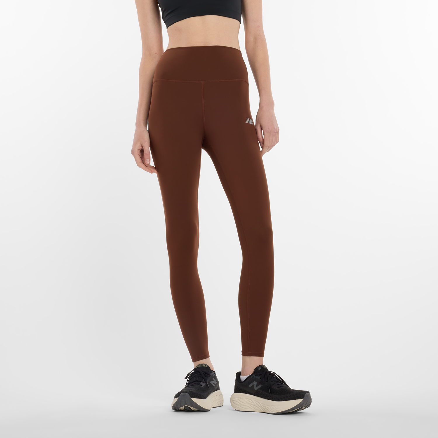 Leggings New Balance Athletic High-Waist Leggings Brun | NBWP51112ROK, 0