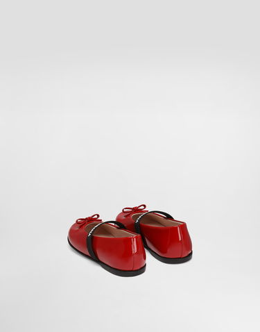 Tilbehør Dolce & Gabbana Dolce & Gabbana Patent Leather Ballet Flats With Elastic Rød | D20093A483187124, 2