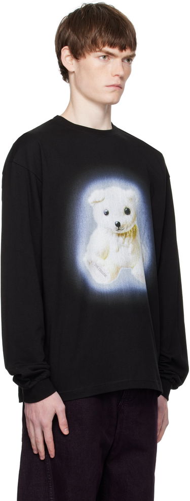 T-shirt We11done We11done Glow Teddy Long Sleeve T-Shirt Sort | WD-TT2-25-775-U-BK, 1